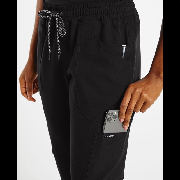 JAANUU Women's 8-Pocket Slim Cargo Pants scrubs LP - Picture 2 of 10